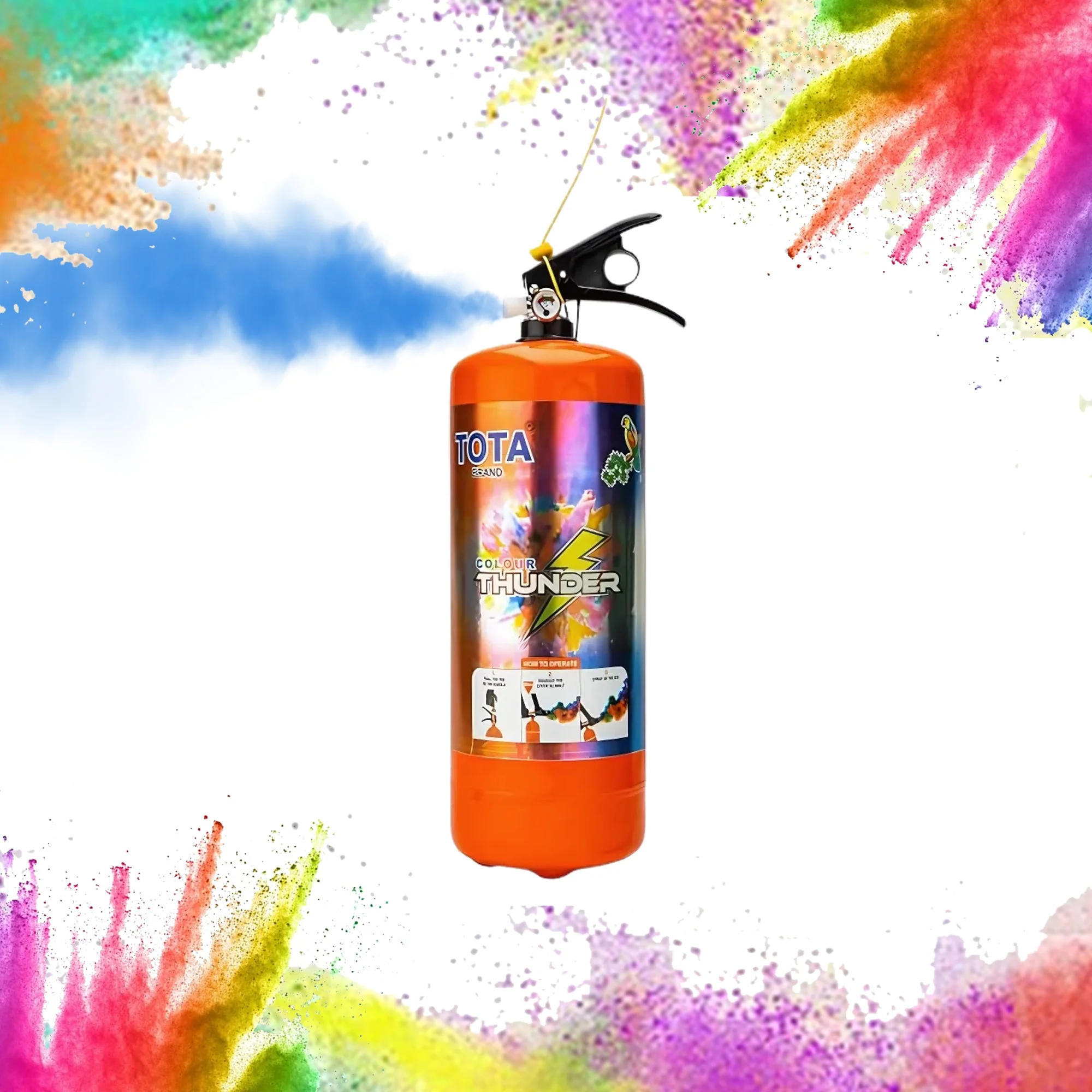 Tota Thunder Double Jet Holi Colour Cloud Gadget-Two Colors One Time Use Holi Cylinder - Natural and Herbal Gulal for Holi and Photoshoots - Image 2