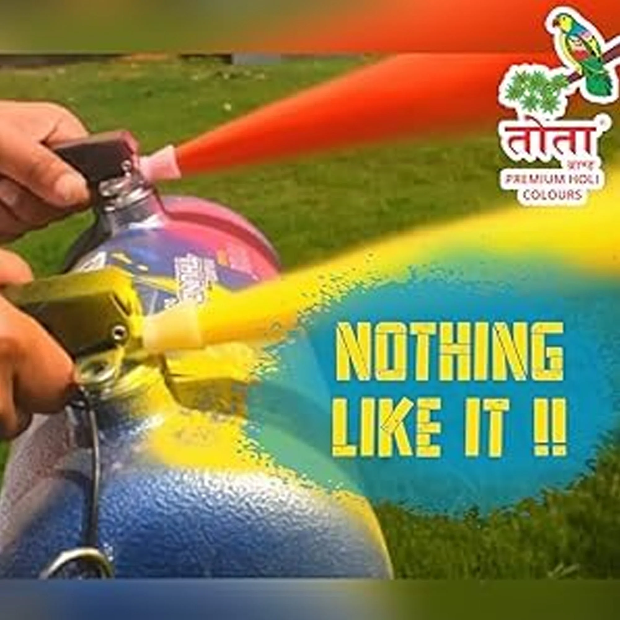 Tota Thunder Double Jet Holi Colour Cloud Gadget-Two Colors One Time Use Holi Cylinder - Natural and Herbal Gulal for Holi and Photoshoots - Image 7