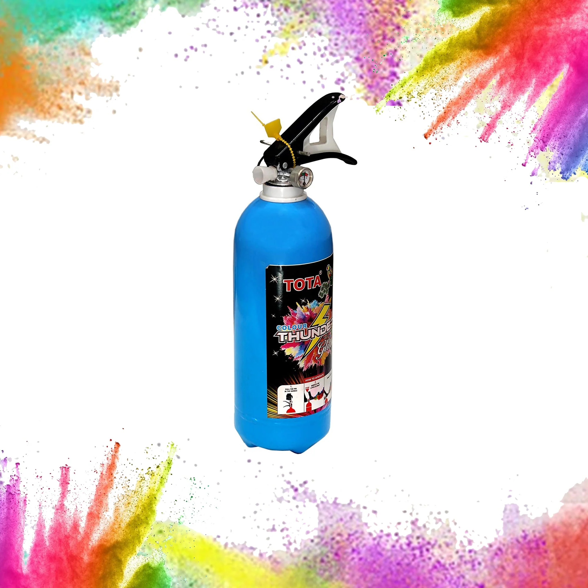 Tota Thunder Double Jet Holi Colour Cloud Gadget-Two Colors One Time Use Holi Cylinder - Natural and Herbal Gulal for Holi and Photoshoots - Image 9