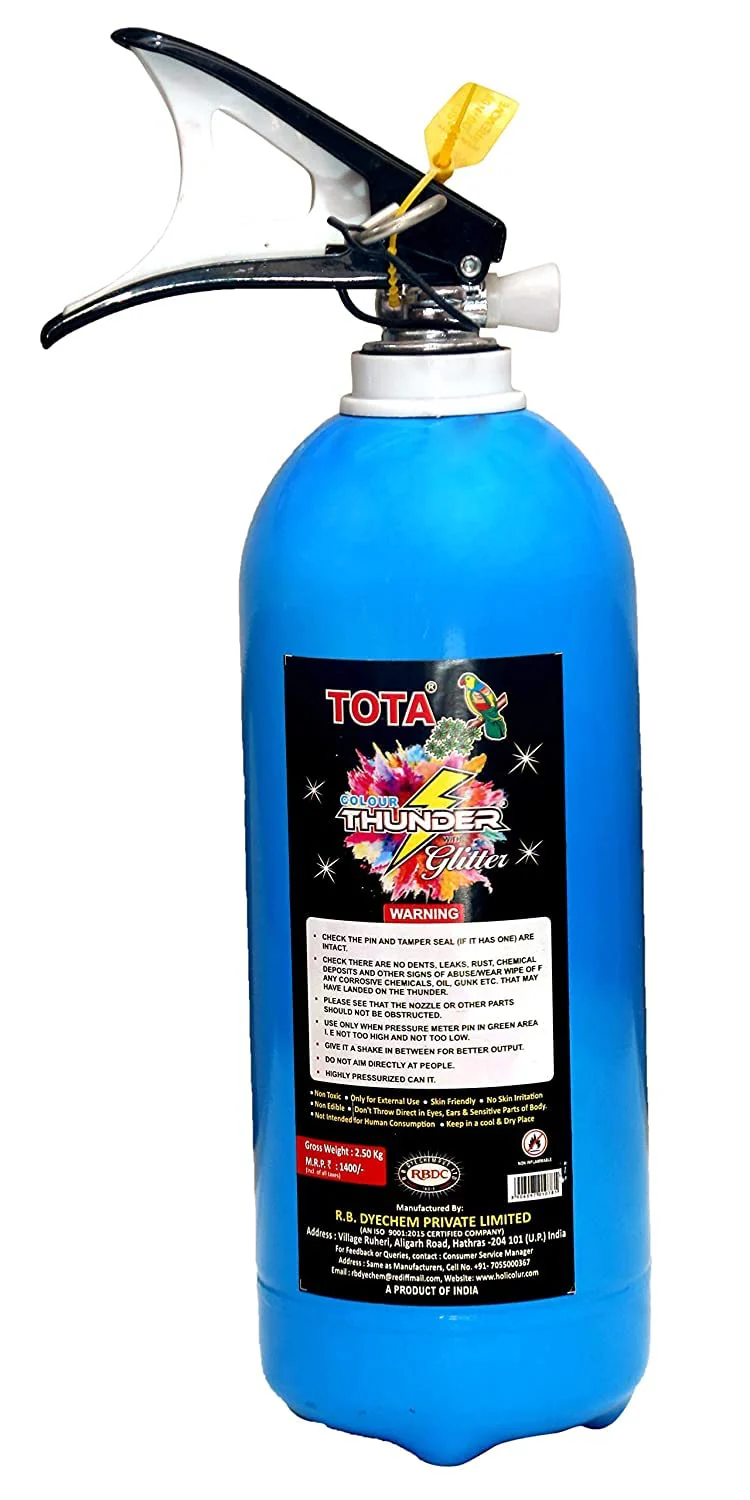 Tota Thunder Single Jet Holi Colour Cloud Gadget-Single Colors One Time Use Holi Cylinder - 2 Kg Natural and Herbal Gulal for Holi and Photoshoots - Image 5