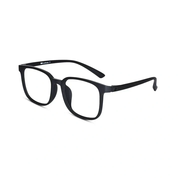 Transparent Grey Square Eyeglasses For Men & Women - Image 5