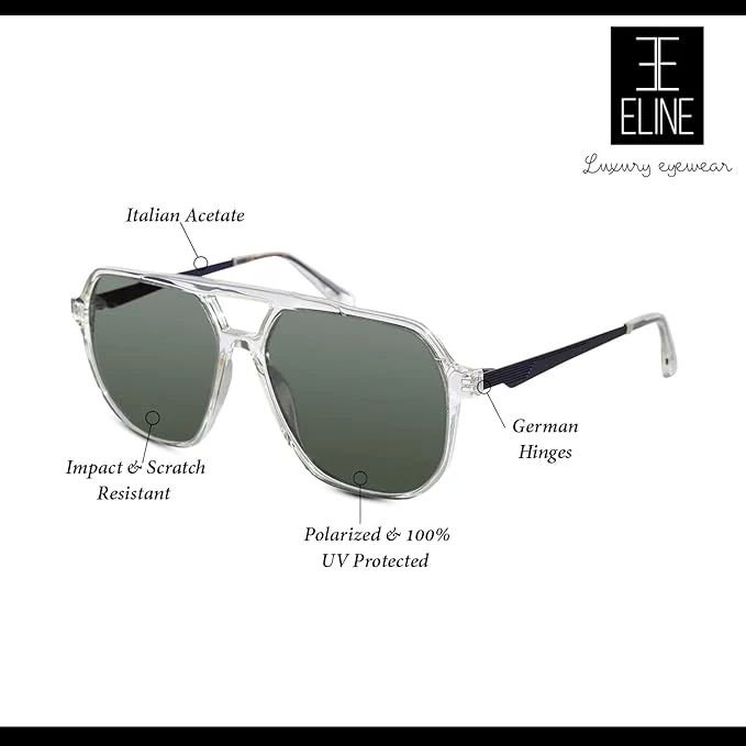Transparent Oversize Marshall Sunglasses For Men - Image 6