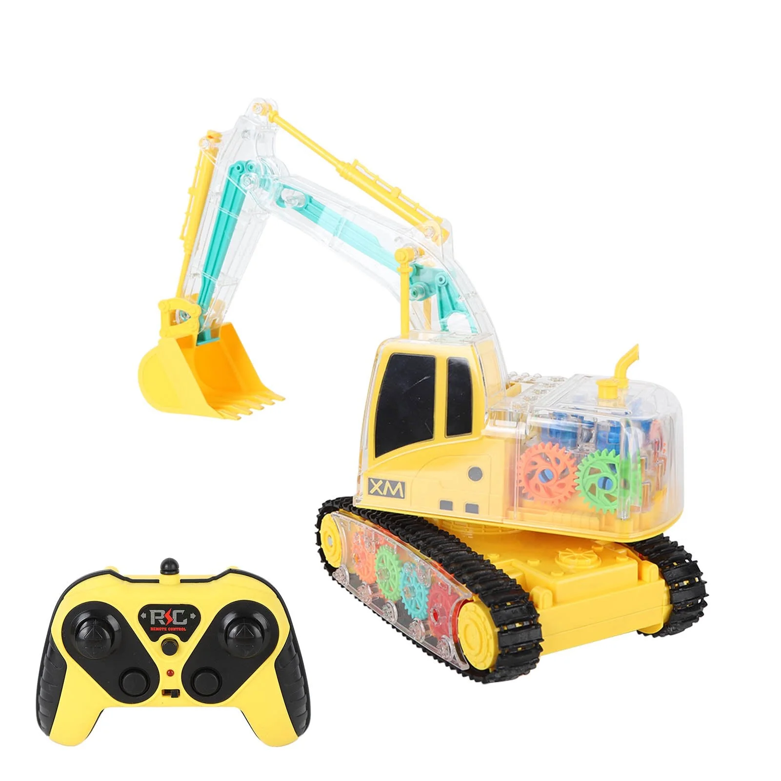 Transparent RC Excavator with Moving Gears & Rechargeable Battery - Image 2