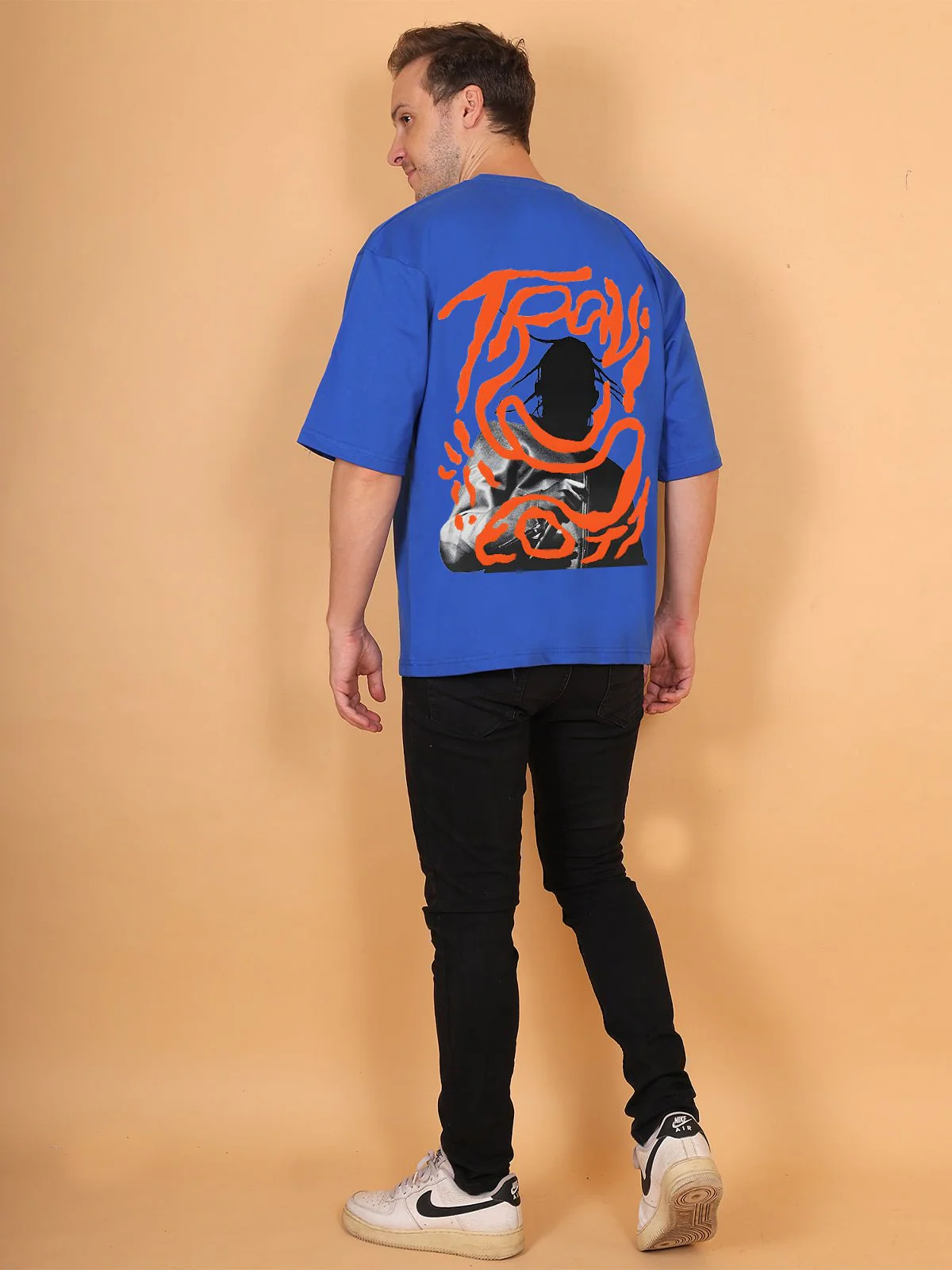 Travis Scott Blue Oversize T-Shirt - Image 2