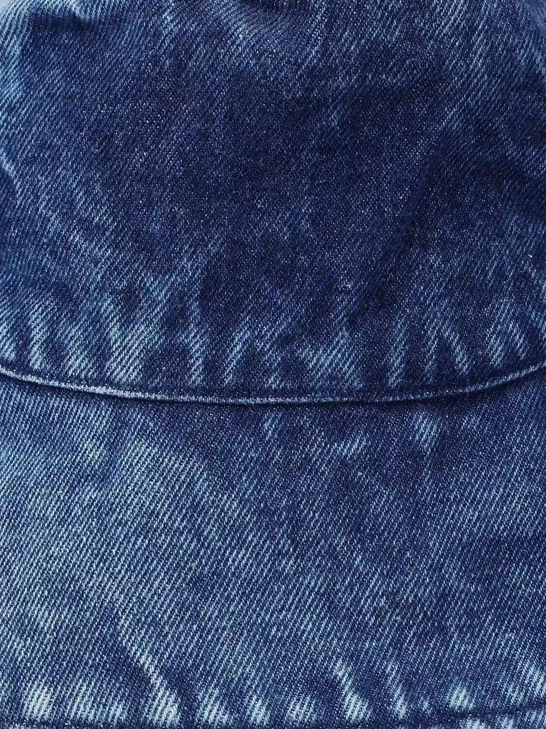Trendy Blue Solid Women Cotton Bucket Hat For Summer - Image 3