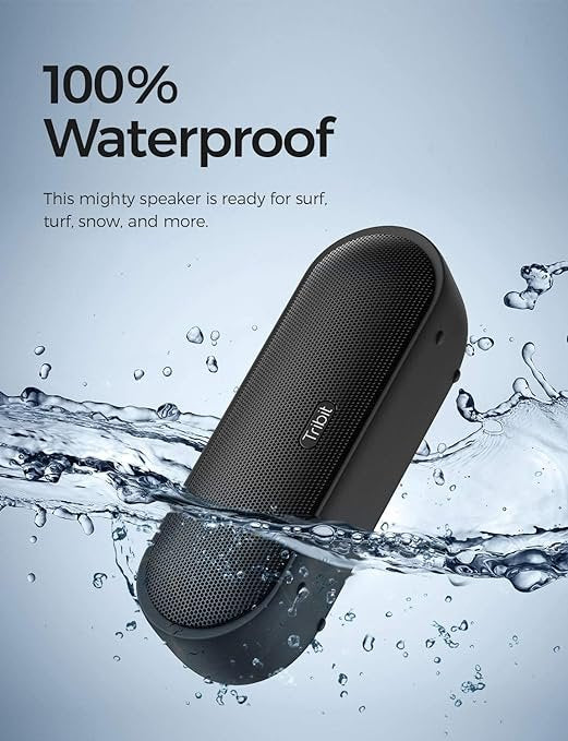 Tribit MaxSound Plus 24W Bluetooth Wireless Speakers,Powerful Louder Sound&Exceptional XBass(Independent XBass Button),Built in Mic,IPX7 Waterproof,20H Playtime,100ft BT Range for Party/Travel , Black(Unboxed) - Image 3