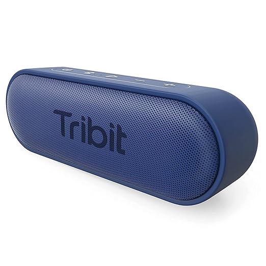 Tribit Updated Version XSound Go Wireless Bluetooth 5.3 Speakers with Loud Stereo Sound & Rich Bass 16W,24H Playtime,150 ft Bluetooth Range,Outdoor Lightweight IPX7 Waterproof,Built-in Mic(Blue)(Unboxed)