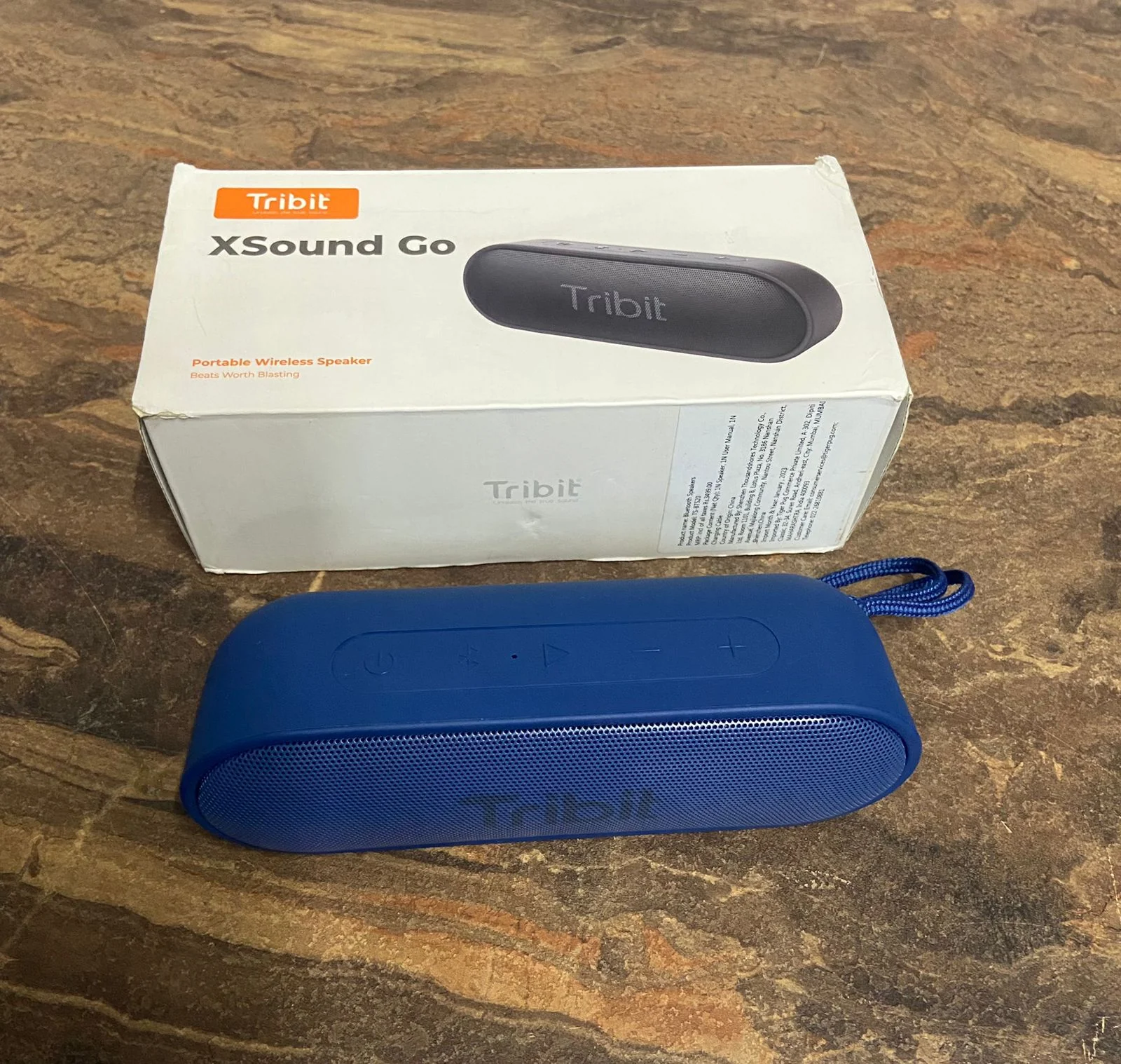 Tribit XSound Go Wireless Bluetooth 5.0 Speakers with Loud Stereo Sound & Rich Bass 16W,24H Playtime,100 ft Bluetooth Range,Outdoor Lightweight IPX7 Waterproof,Built-in Mic (Blue)(Unboxed) - Image 6