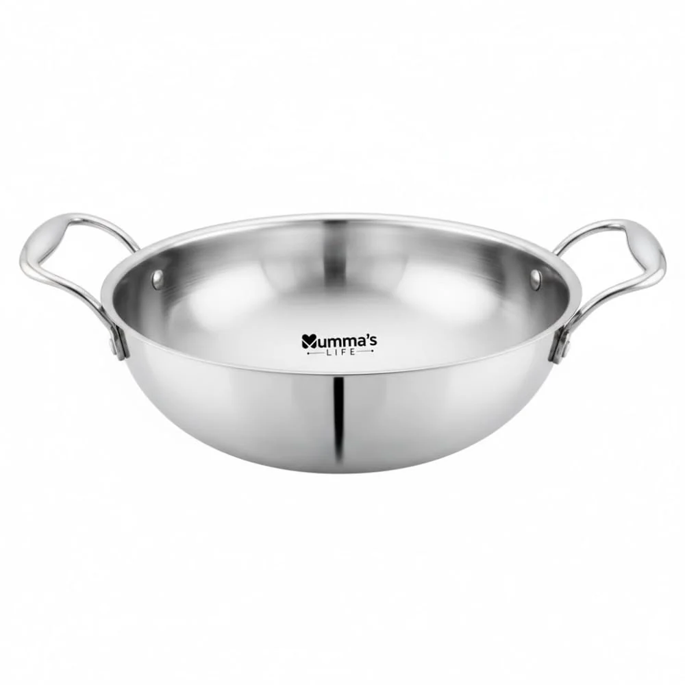 Triply Stainless Steel Kadai with Heavy Bottom - Image 2