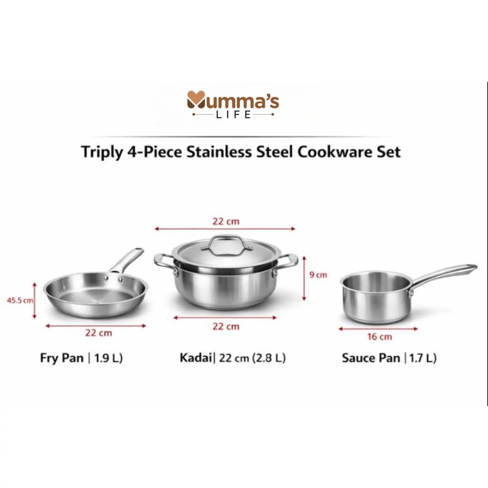Triply Stainless Steel Kadai with Heavy Bottom - Image 26