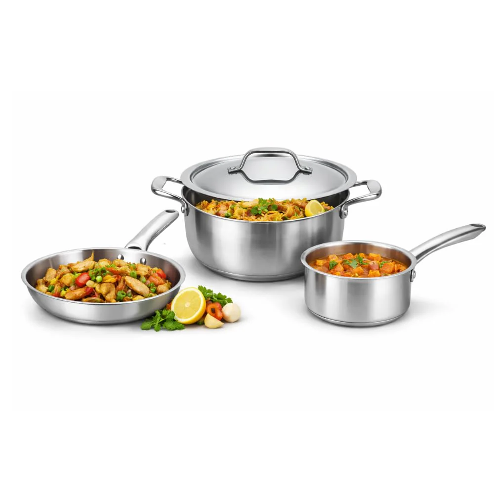 Triply Stainless Steel Kadai with Heavy Bottom - Image 46