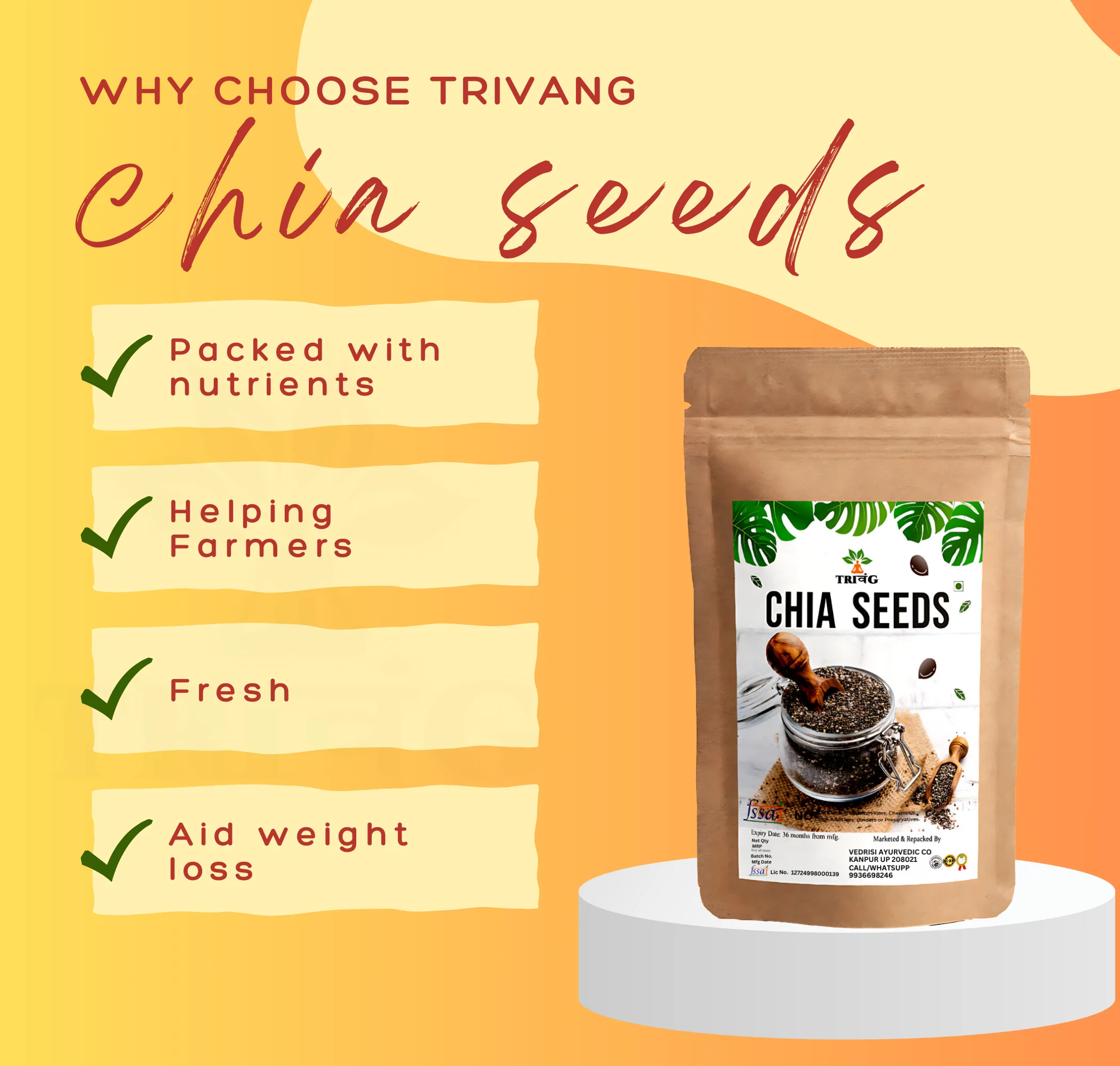 Trivang 100% Natural Chia Seeds - Image 6