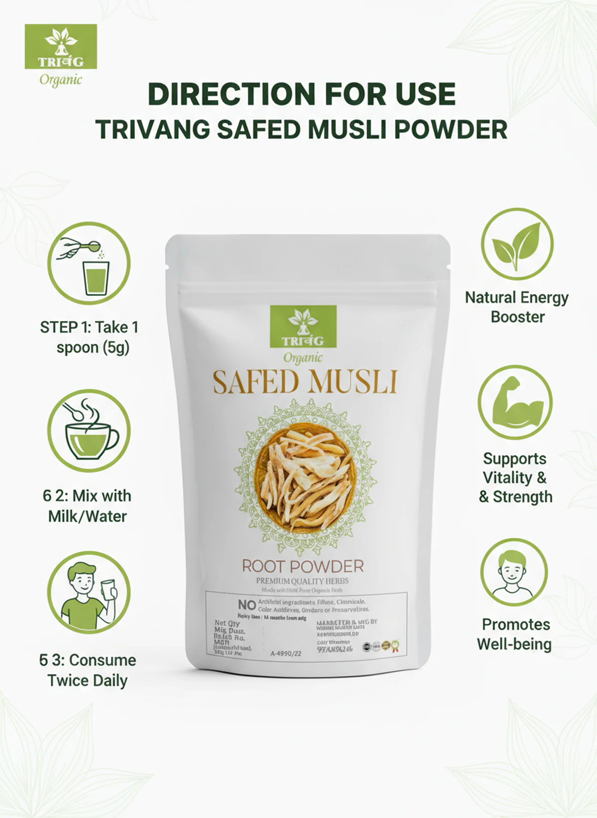 Trivang Safed Musli Powder - Image 10