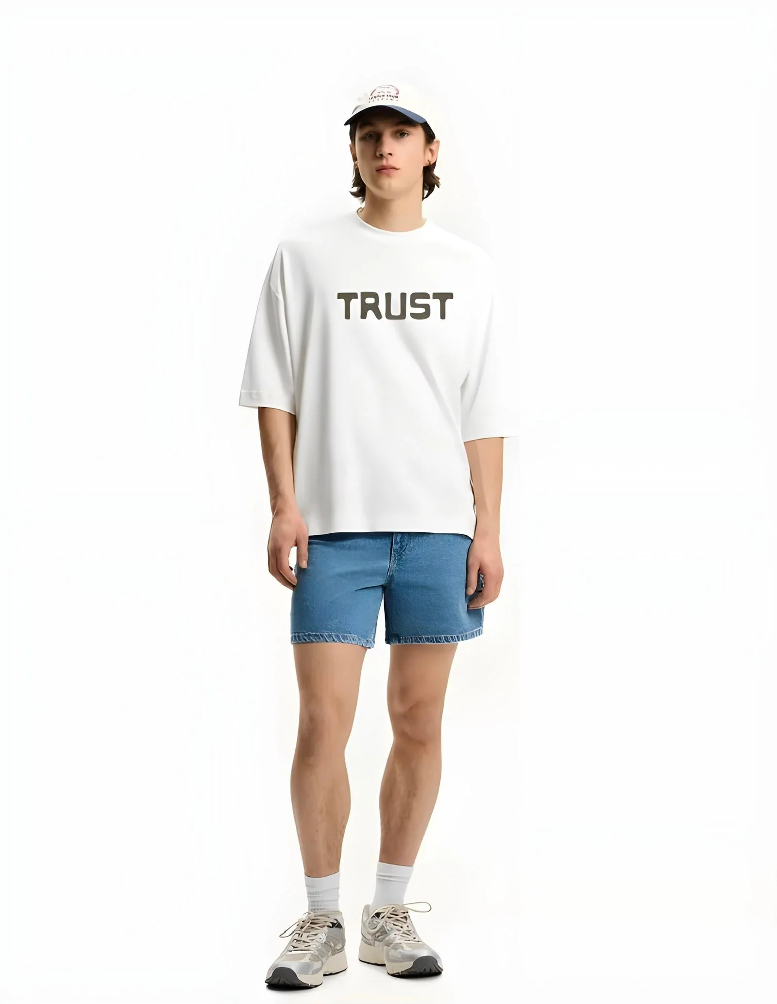 Trust White Oversized T-shirt - Image 2