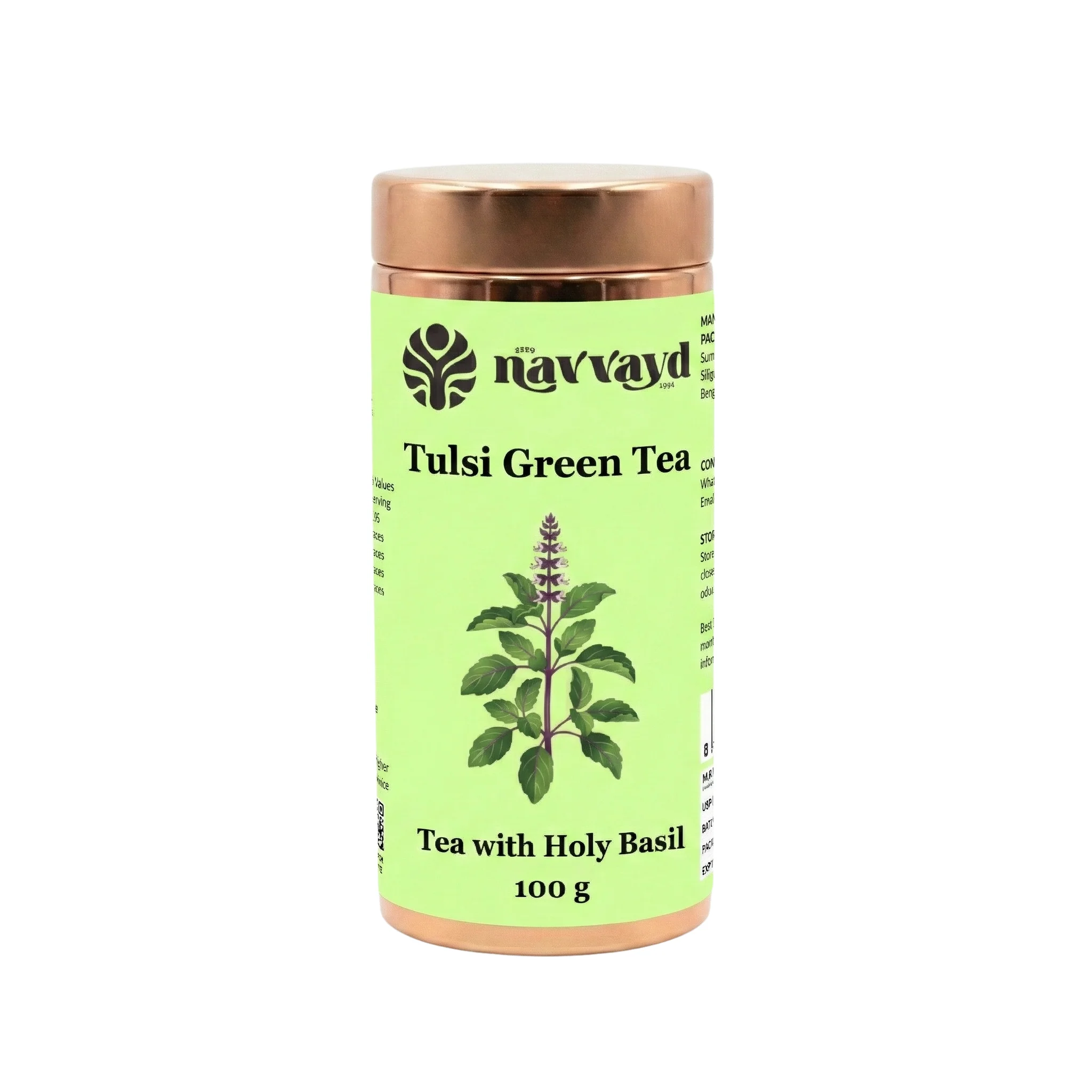 Tulsi Green Tea In Tin - Image 4