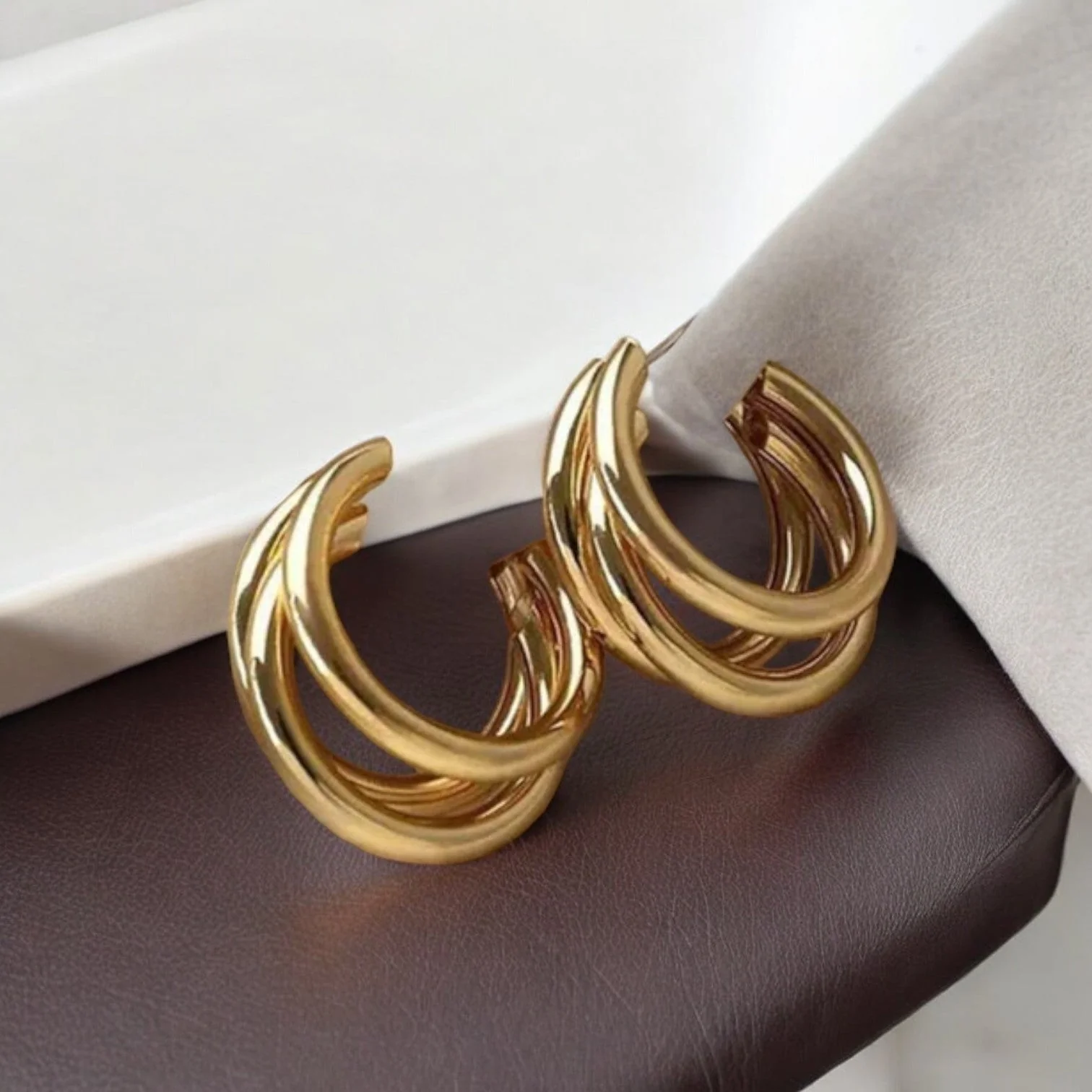 Turn Him On Golden Hoops Earring — Buy Any 5 for Rs. 599 - Image 5
