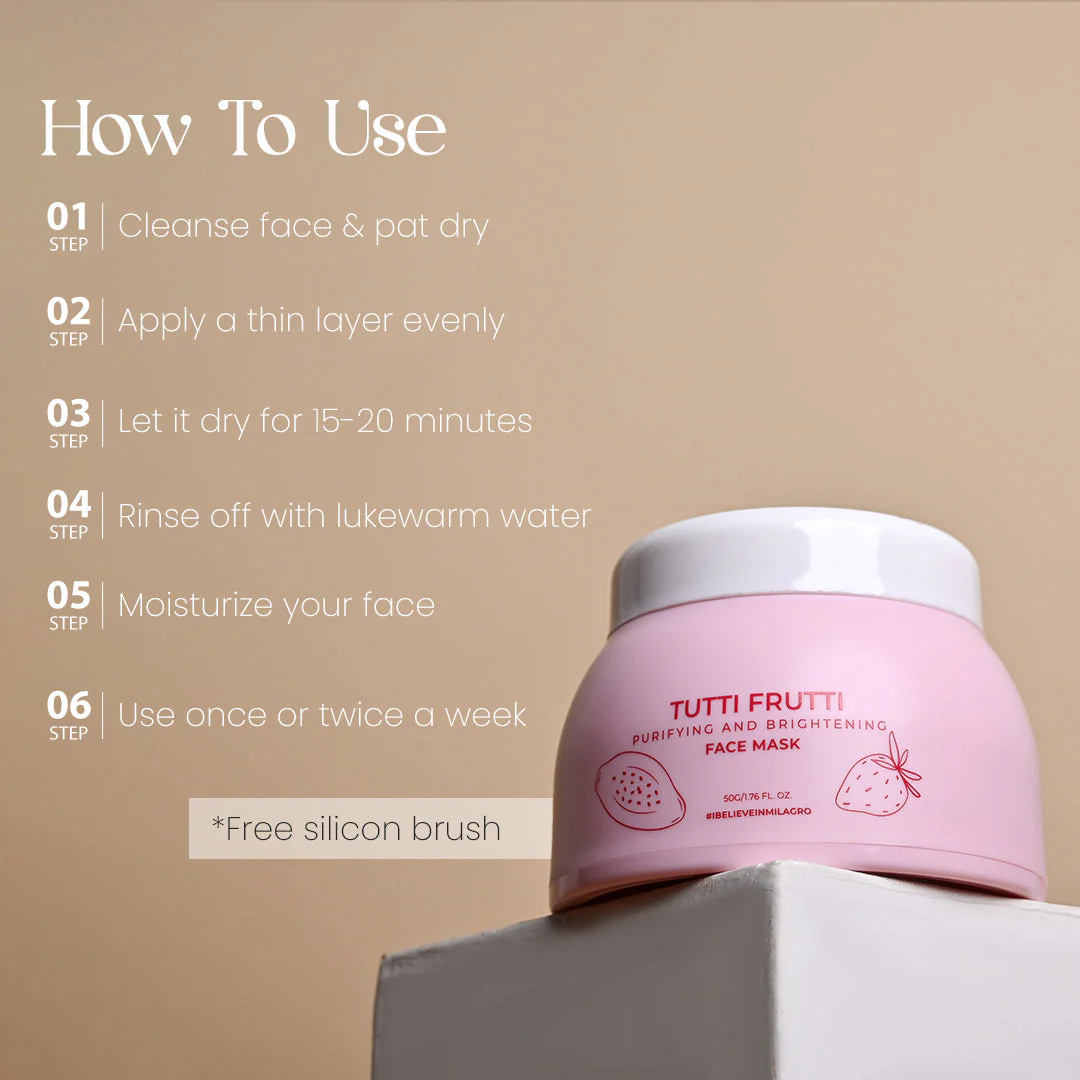 Tutti Frutti Face Mask| Natural AHA (Alpha Hydroxy Acid) - Image 14