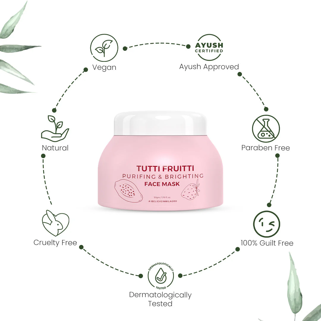 Tutti Frutti Face Mask| Natural AHA (Alpha Hydroxy Acid) - Image 15