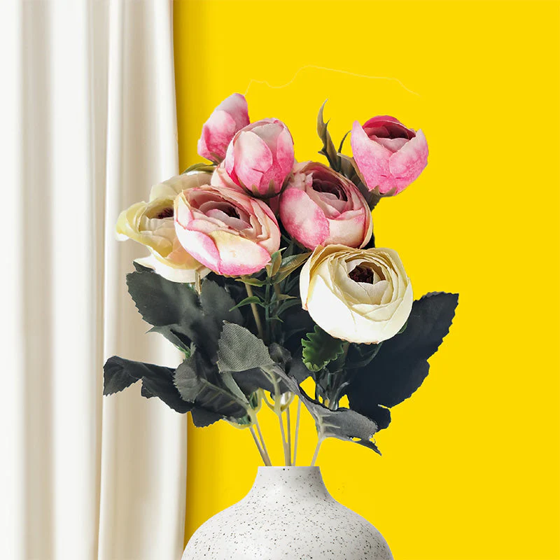 Twin Colour Peony Artificial Flowers - Image 10