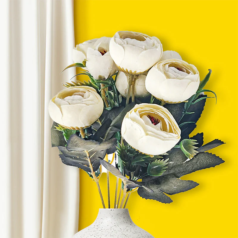 Twin Colour Peony Artificial Flowers - Image 6