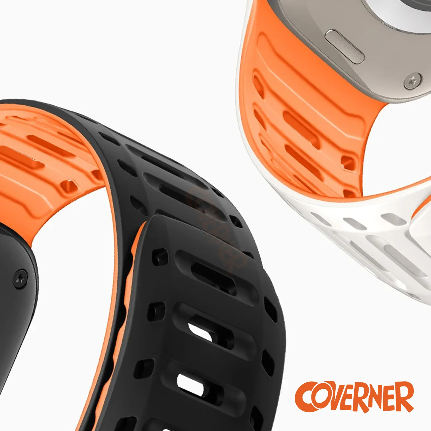 TwinLock Band for Apple Watch [42/44/45/49mm] – Dual Pin + Magnetic Lock | Arthritis-Friendly, Sweatproof Silicone Strap by Coverner India - Image 11
