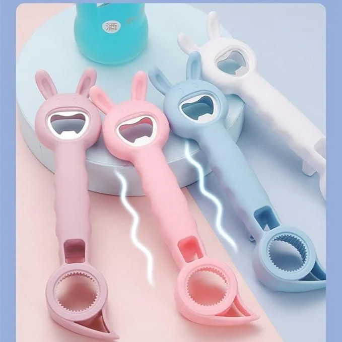 TwistEase: Cute 4-in-1 Multi-Opener for Bottles, Cans & Jars – Easy Grip & Finger Protection Kitchen Tool - Image 4
