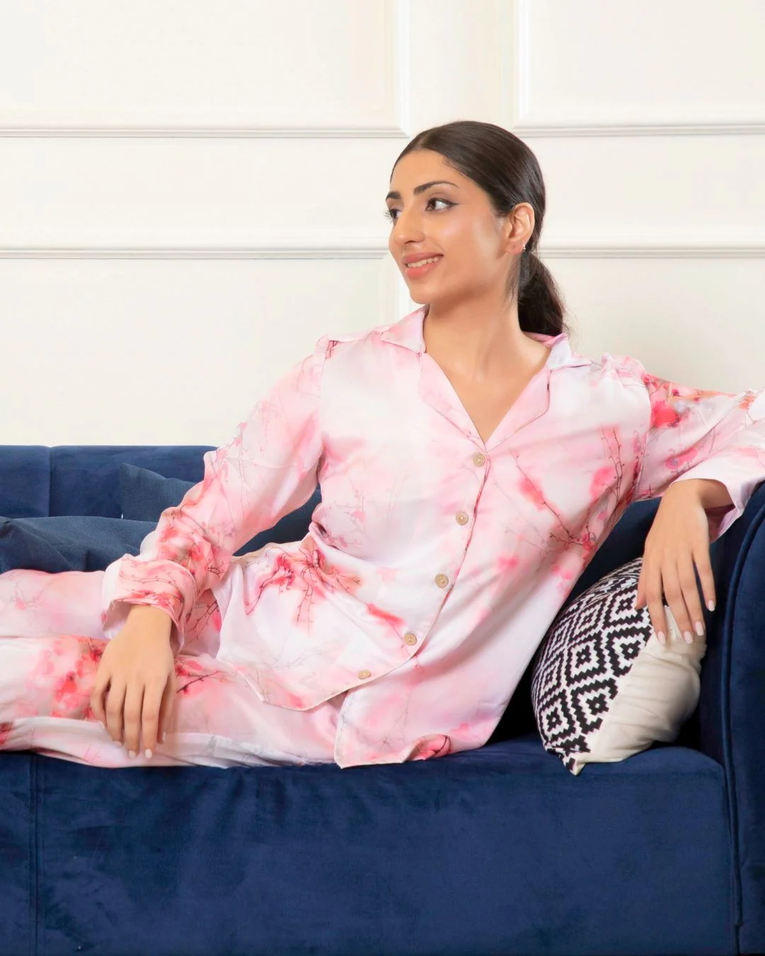 Two Piece Cotton Tie-Dye Co-Ord Set - Image 2