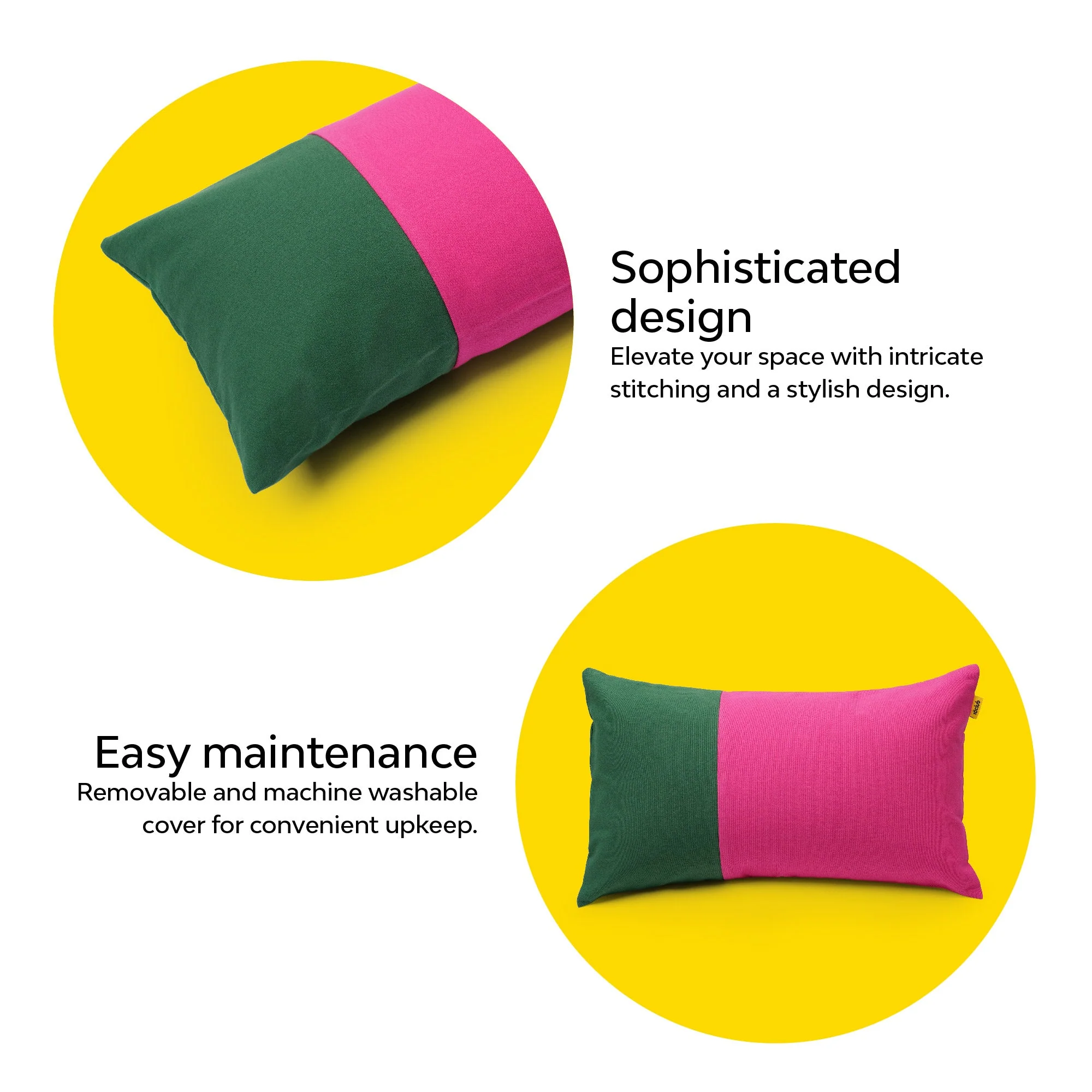 Two Tone Lumbar Cushion Cover | Set Of 2 - Image 21