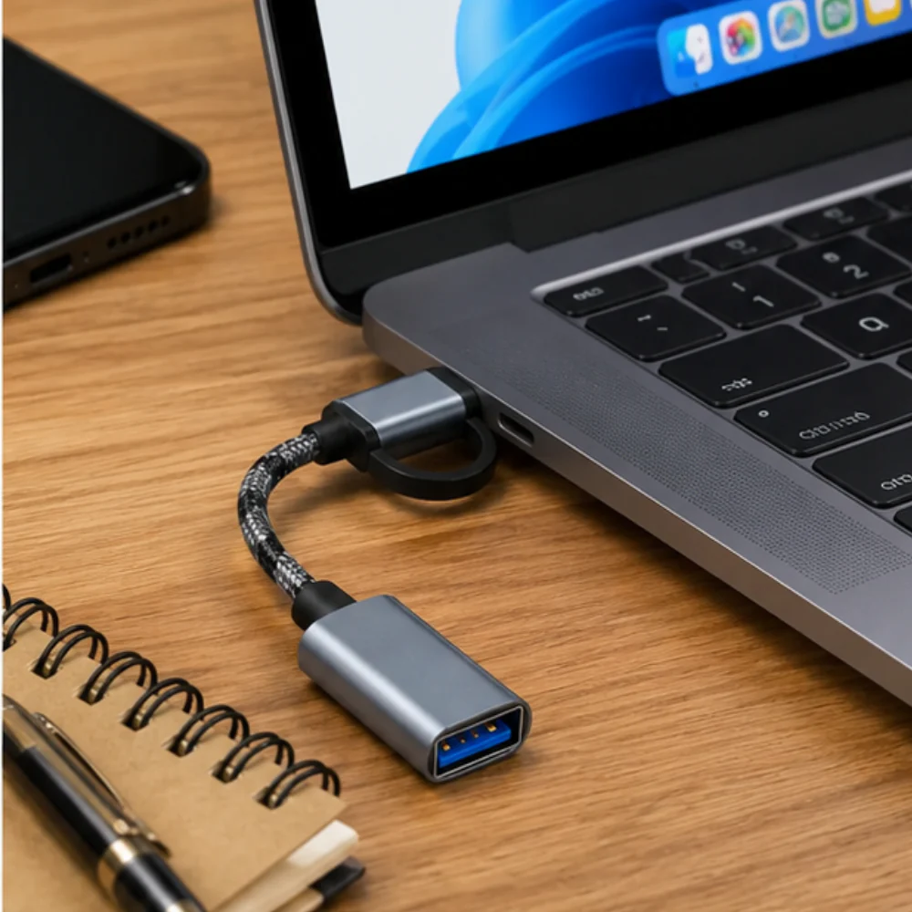 Type C & Micro USB OTG Cable Fast Data Transfer - TwinPort - Image 2