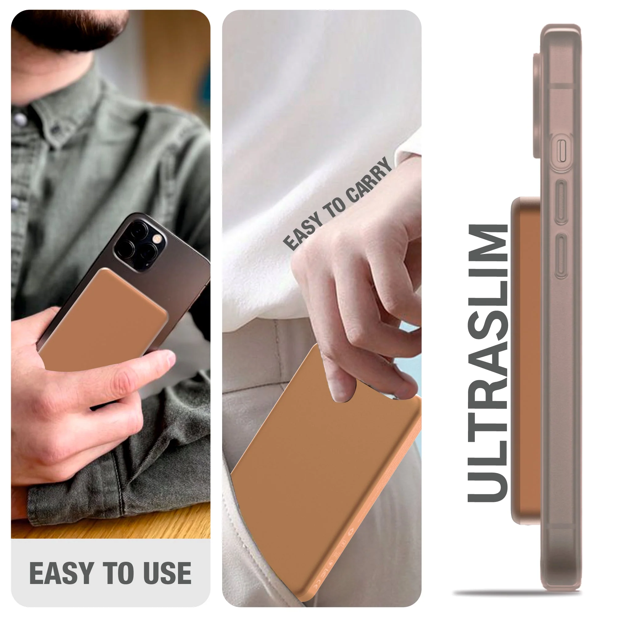 Ultra Slim 5000mAh MagClick Metal Power Bank (Pocket & Travel-Friendly) offers 15W Wireless Charging and 20W Wired Fast Charging for iPhone 16.Series, iPhone 15 Series and magnetic Devices. - Image 3
