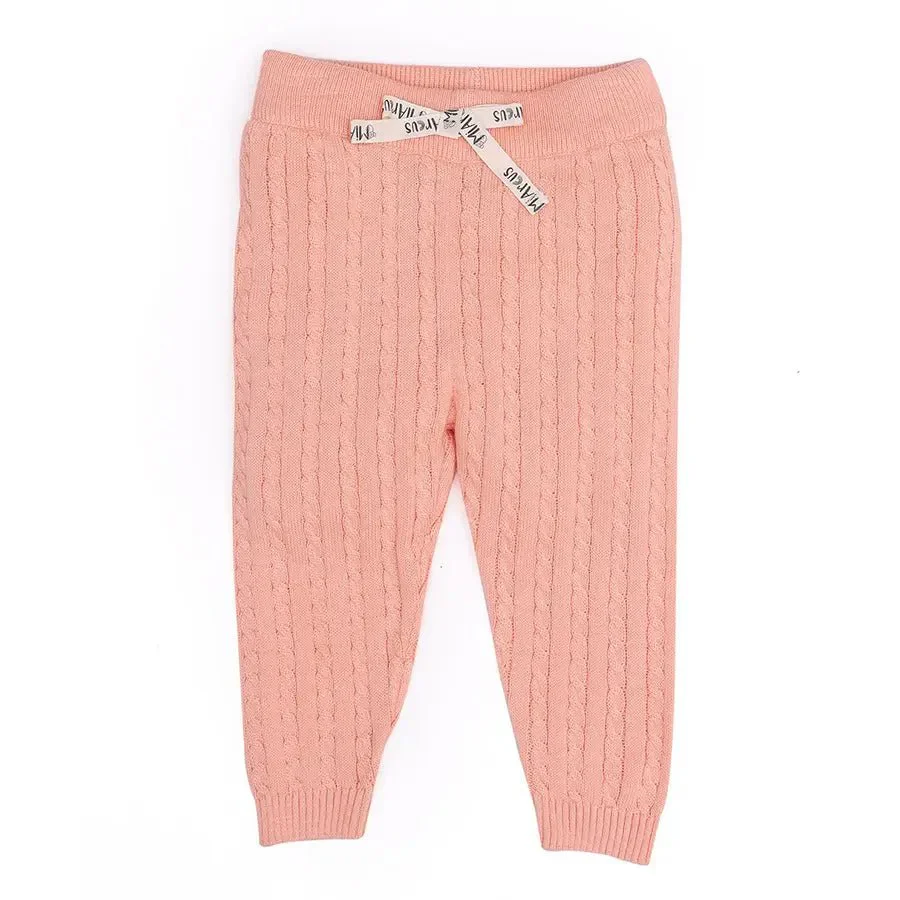 Unisex Cable Knitted Cardigan With Winter Pajamas For Baby Boy - Image 6