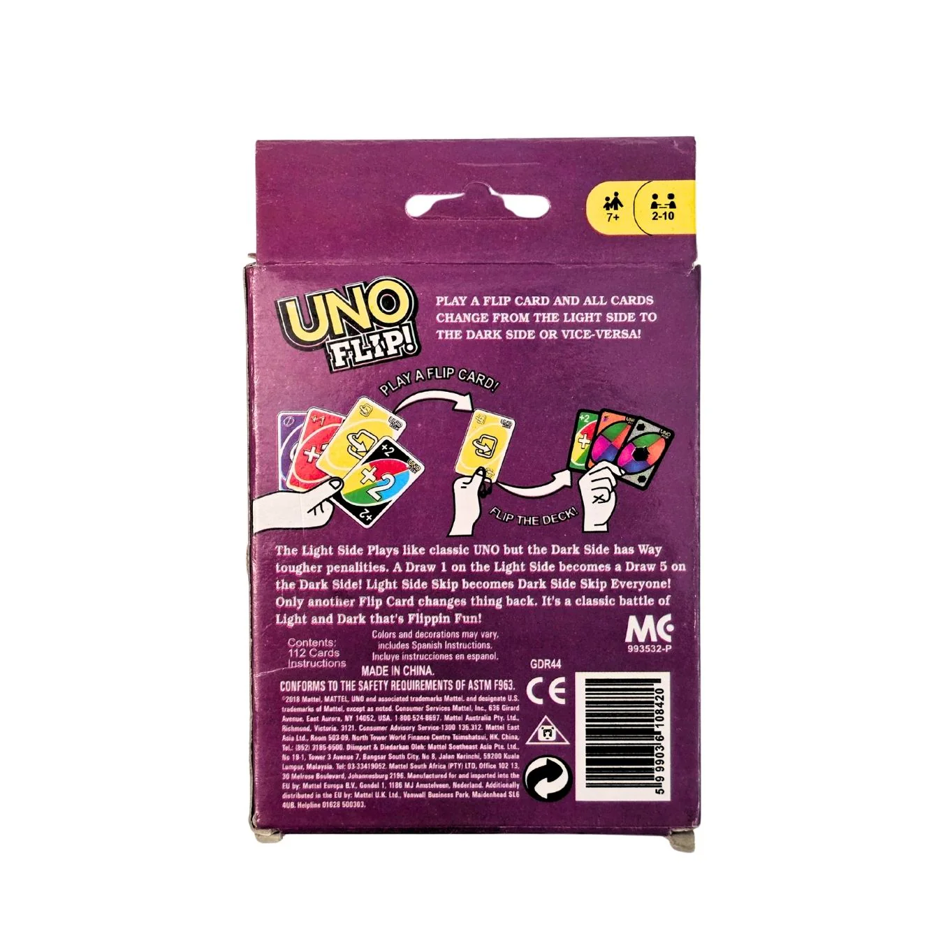 Uno Flip (112 Cards) & Uno DOS (108 Cards) - Playing Card Game (for 7 years & above) - With Instructions - Image 4