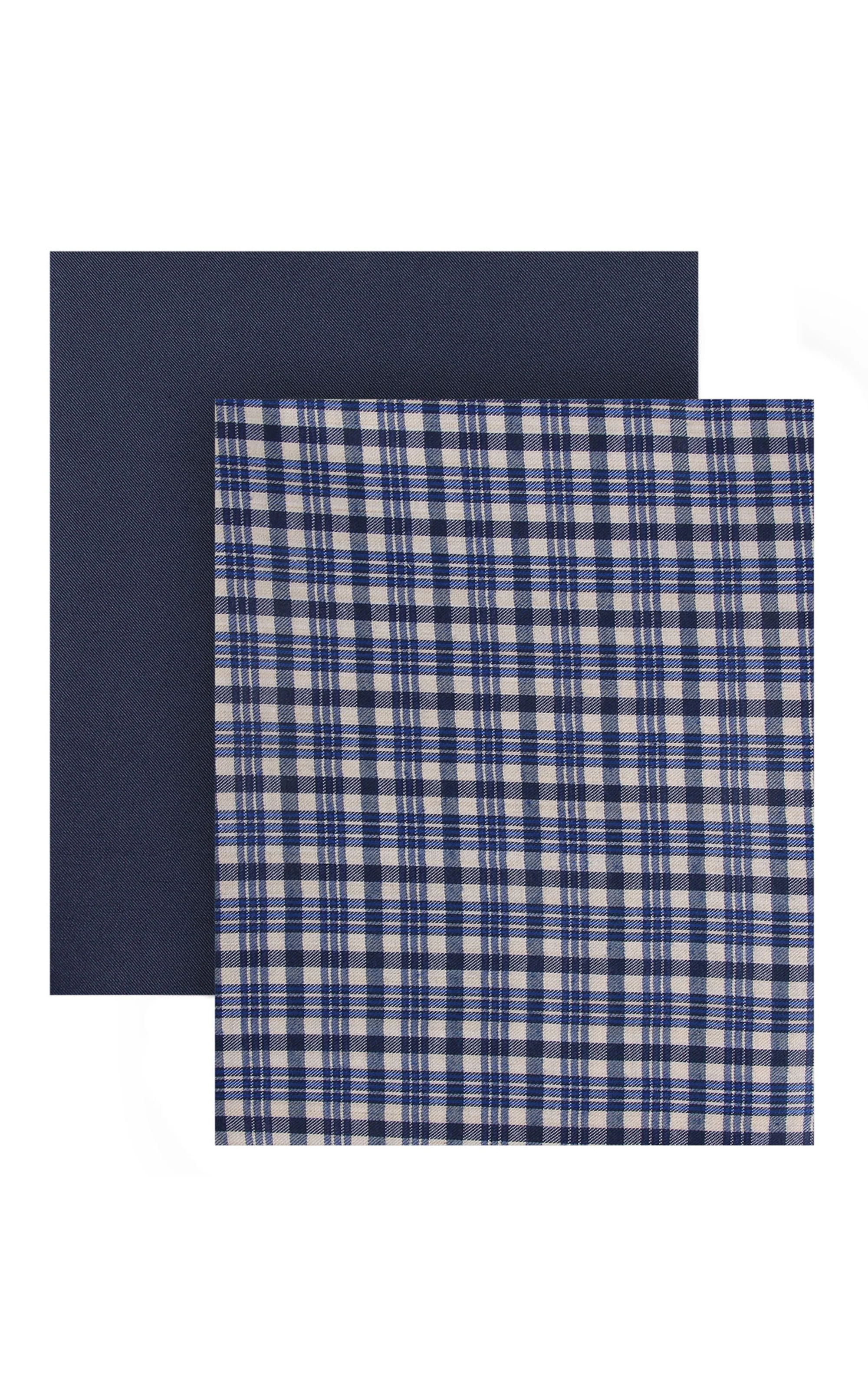 Unstitched PolyBlend Checks Shirt & Matching Trouser Set - Image 13