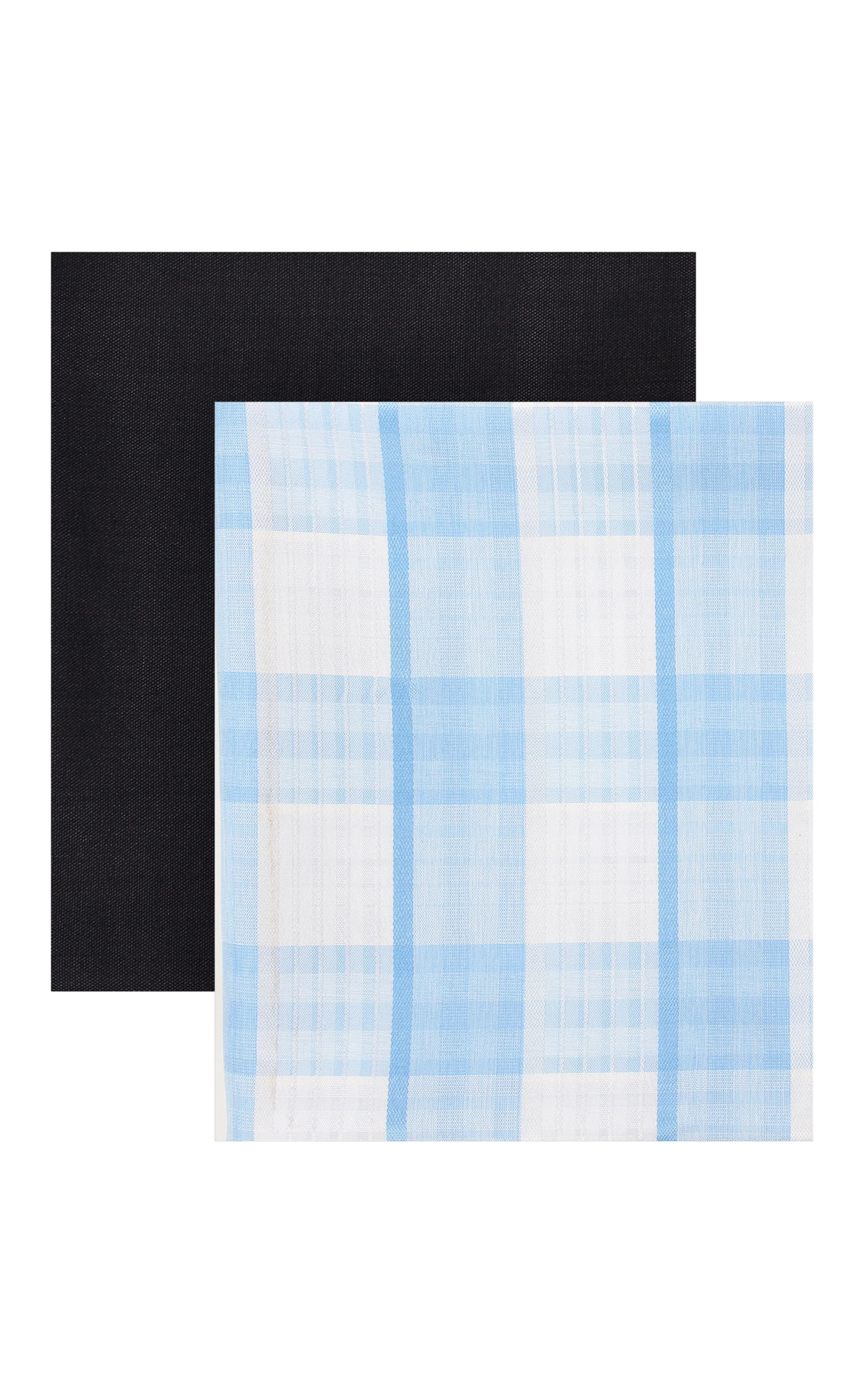 Unstitched PolyBlend Checks Shirt & Matching Trouser Set - Image 7