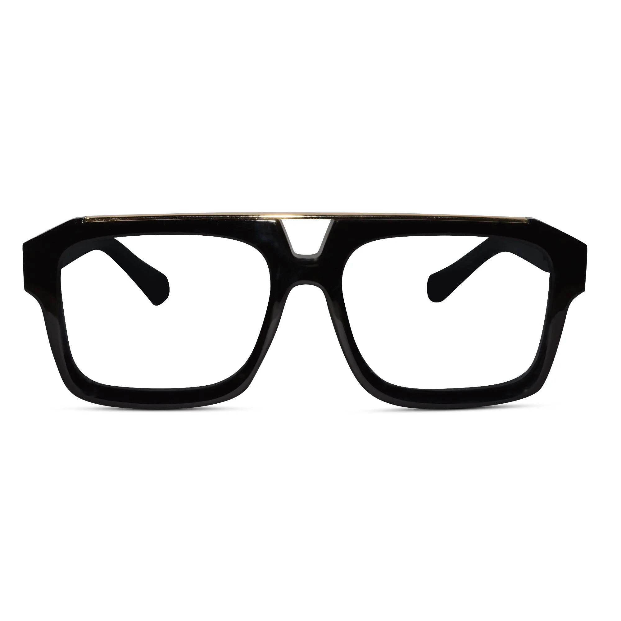 URBAN Black & Golden Rectangulare Eyeglasses - Image 2