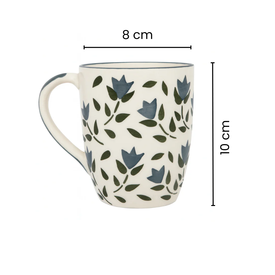 Urban Flora | Grey Ceramic Mugs | Set of 2 - Image 3