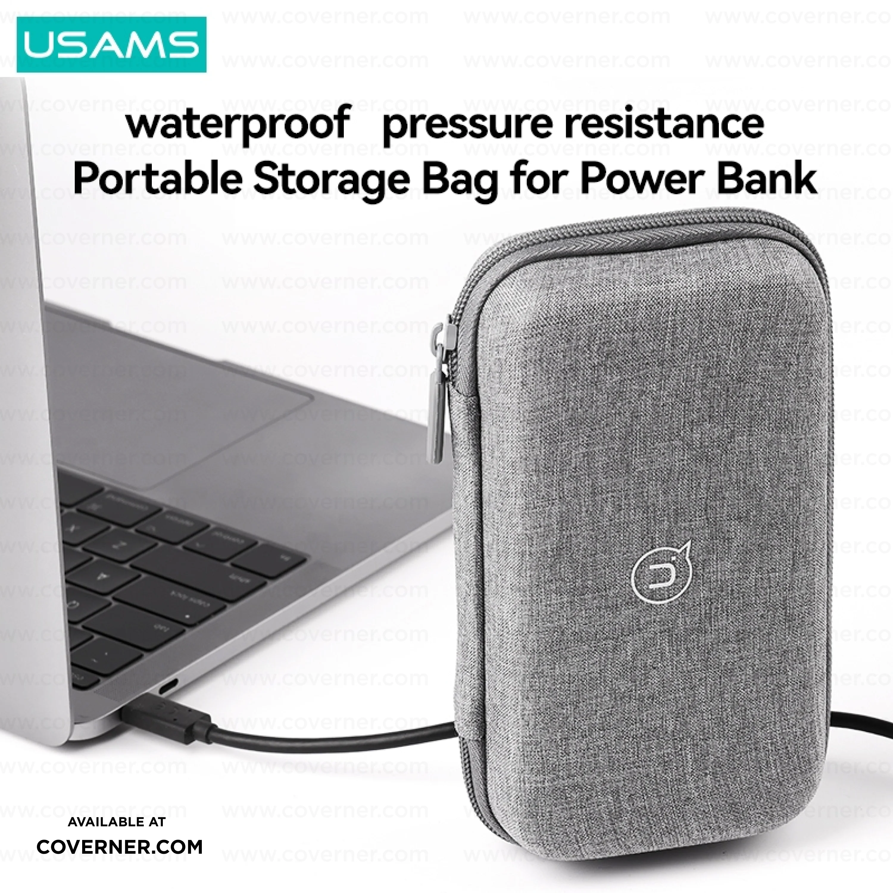 USAMS Hard Shell Power Bank Organizer – Compact, Shockproof & Anti-Scratch Case | Coverner India Exclusive - Image 6