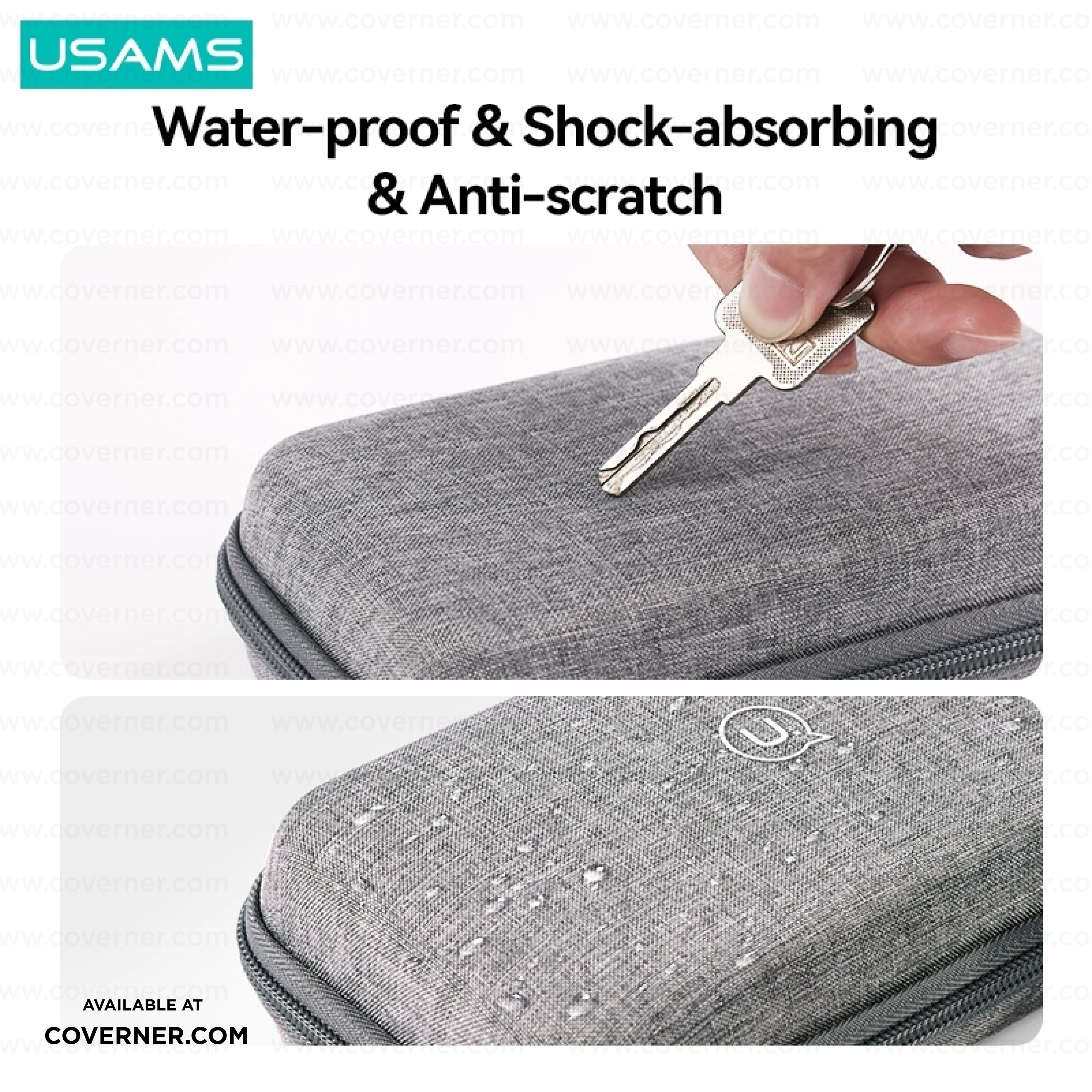 USAMS Hard Shell Power Bank Organizer – Compact, Shockproof & Anti-Scratch Case | Coverner India Exclusive - Image 8