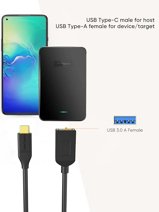 USB-C OTG Adapter USB-A Female cable Fast Data Transfer - LinkGo - Image 6