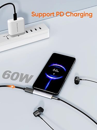 USB-C to 3.5mm Headphone Adapter with Fast Charging Audio - DuoTune - Image 2