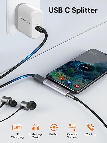 USB-C to 3.5mm Headphone Adapter with Fast Charging Audio - DuoTune - Image 4