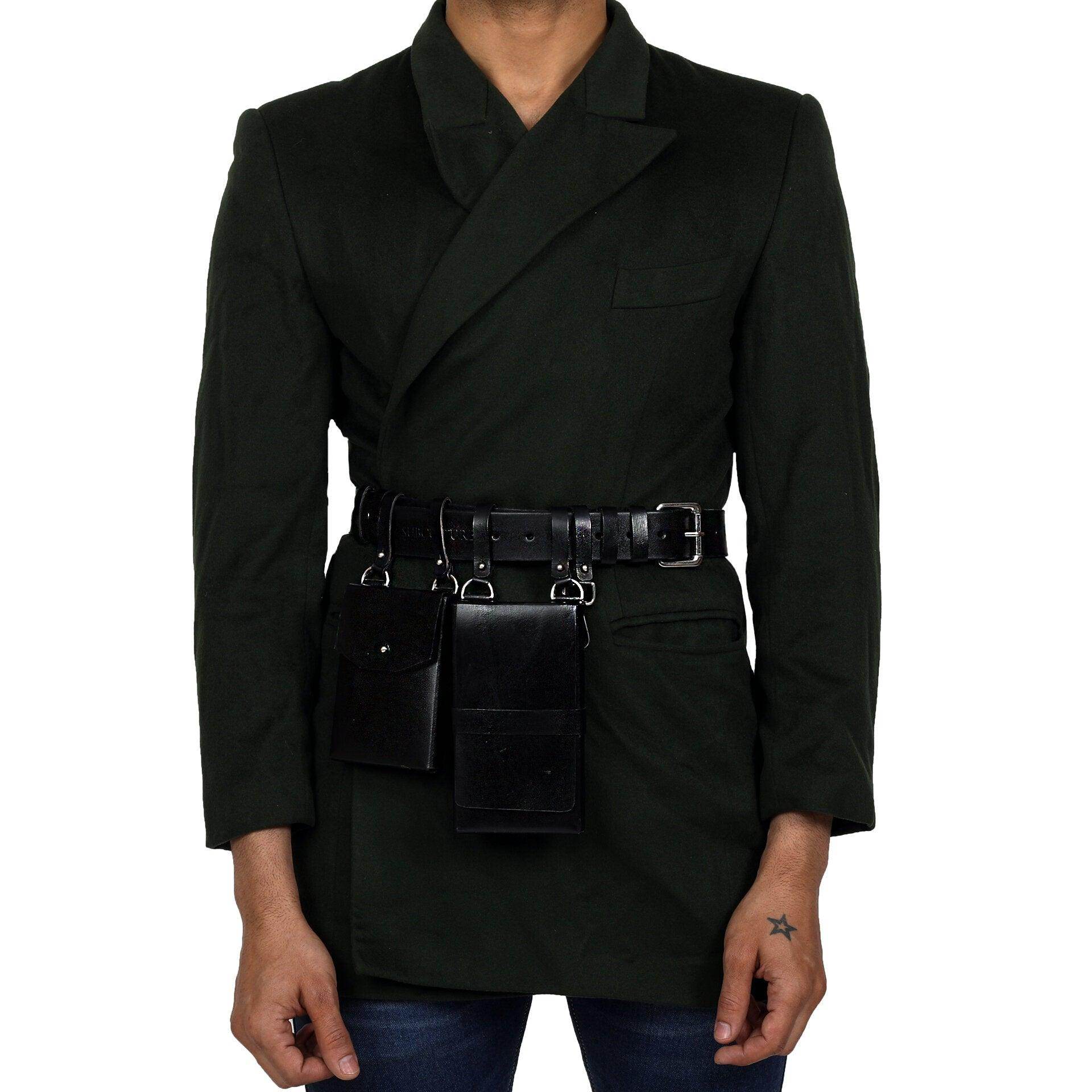 Utilitarian Leather Bag and Belt (Unisex) - Image 4