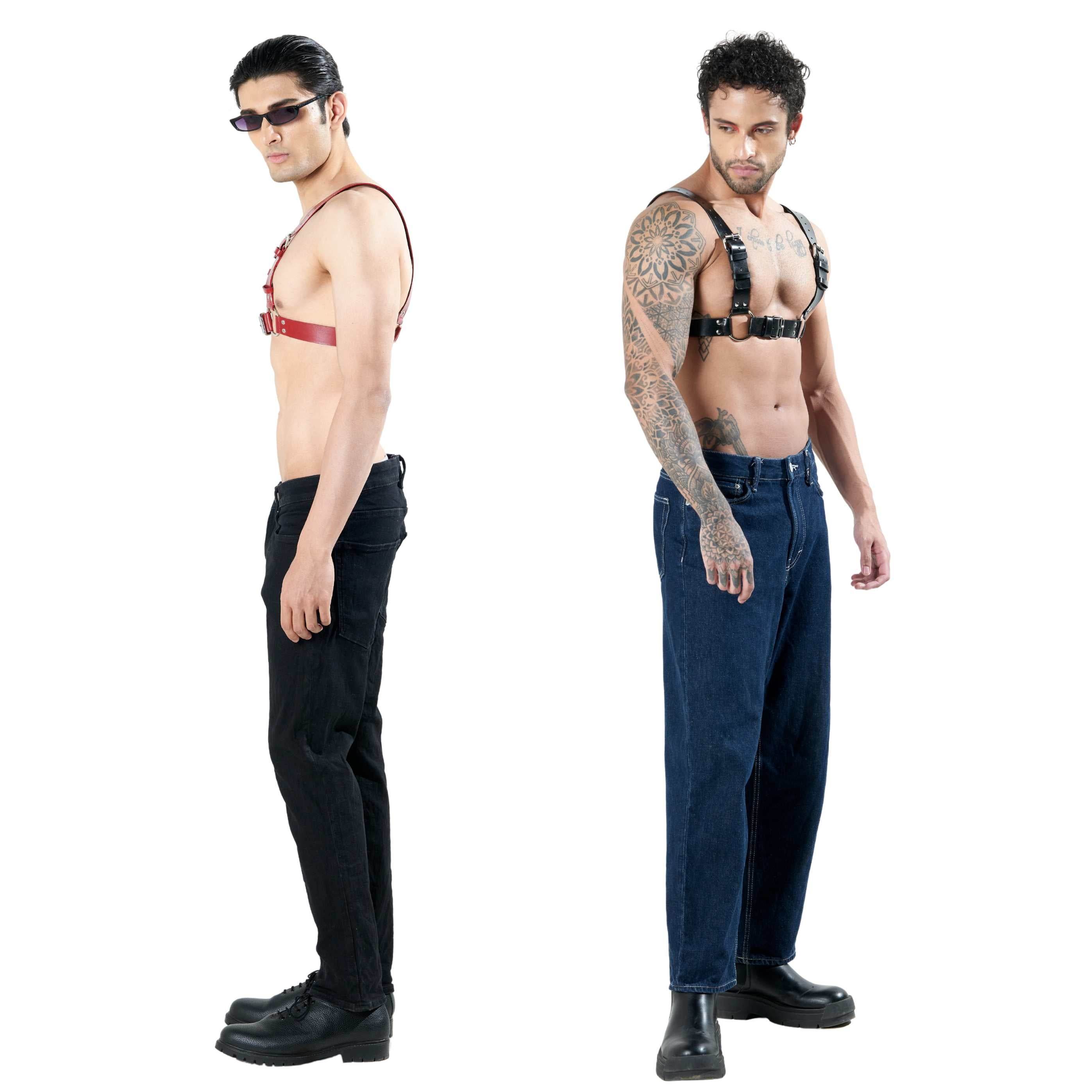 Utilitarian Leather Chest Harness - Image 9