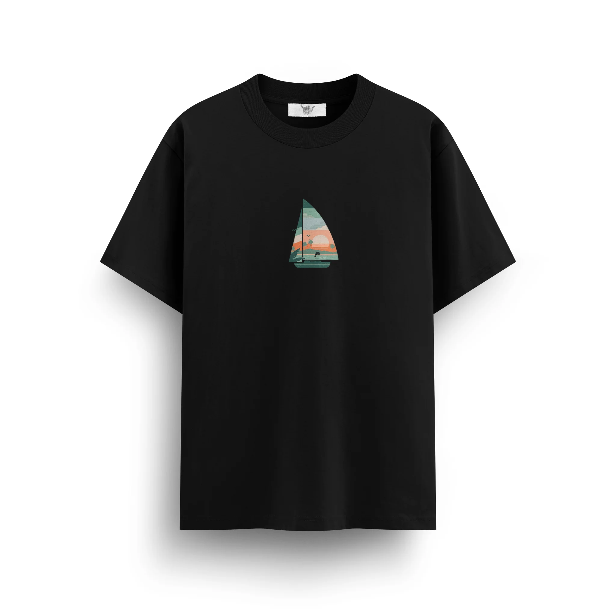 Vacation Beach Black Oversize T-Shirt - Image 5