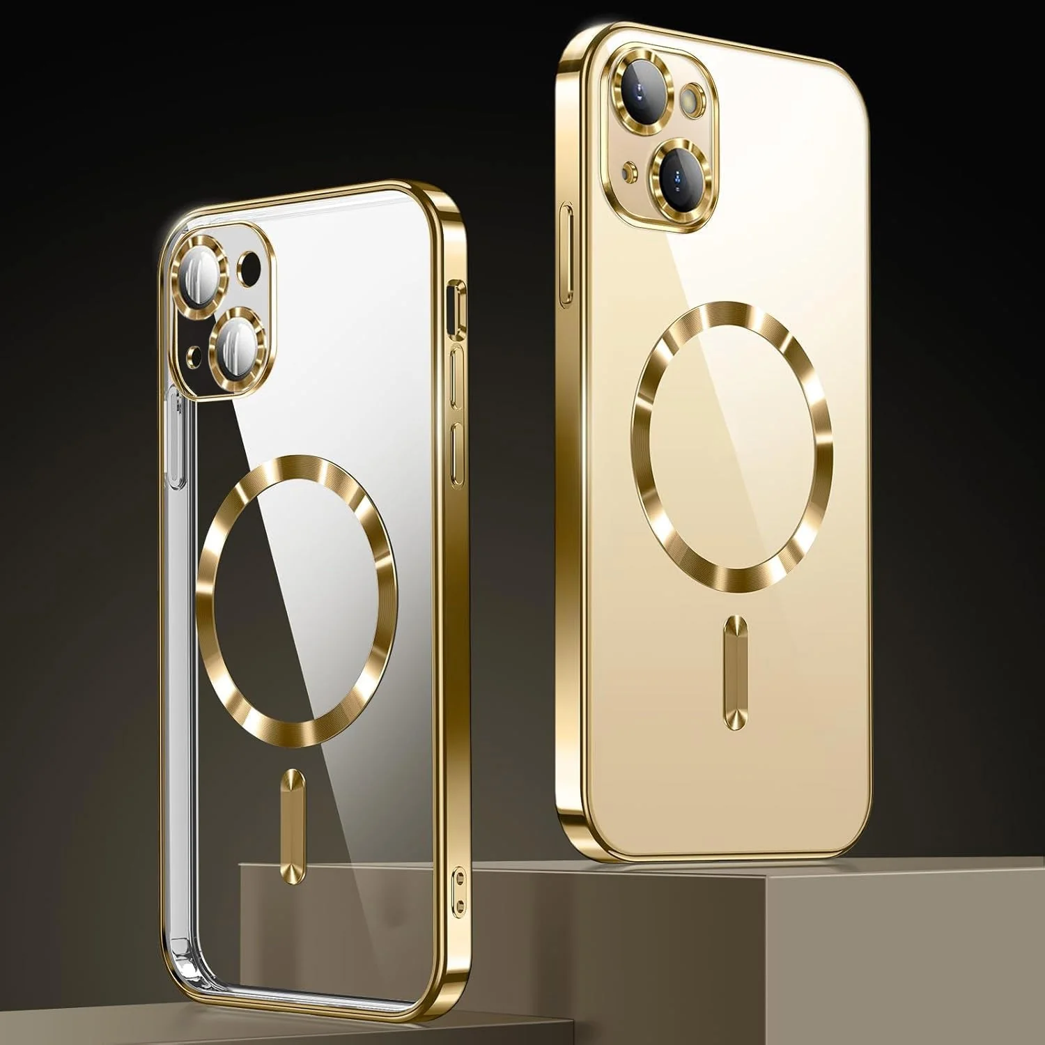 Vaku ® Apple iPhone 15 Plus Luxury Electroplated Magnetic Magsafe Camera Protection TPU Back Cover Case - Image 6