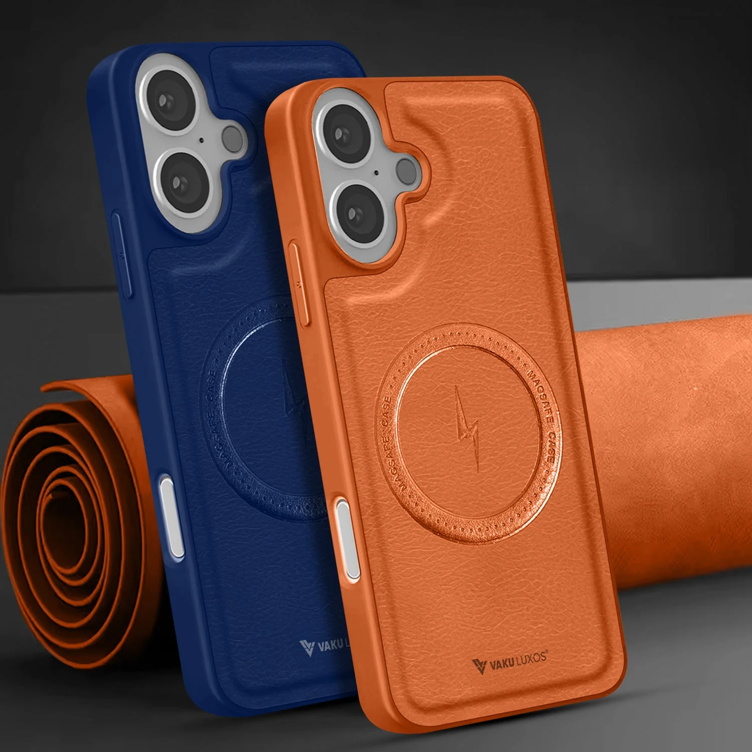 Vaku ® Apple iPhone 16 Maxtron Leather Stitched Magnetic Magsafe Non-Slip Grip Shockproof Back Cover - Image 9