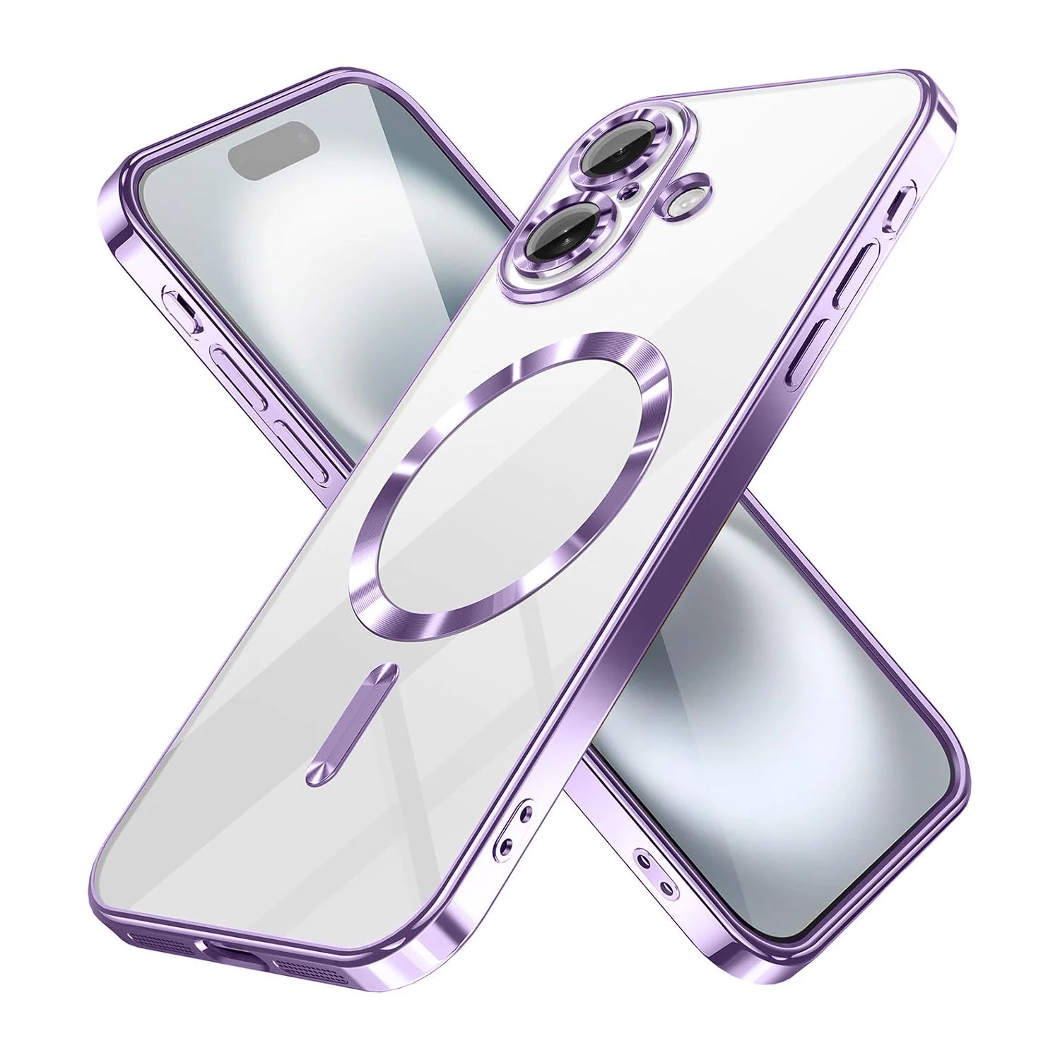 Vaku ® Apple iPhone 16 Plus Luxury Electroplated Magnetic Magsafe Camera Protection TPU Back Cover Case - Image 2