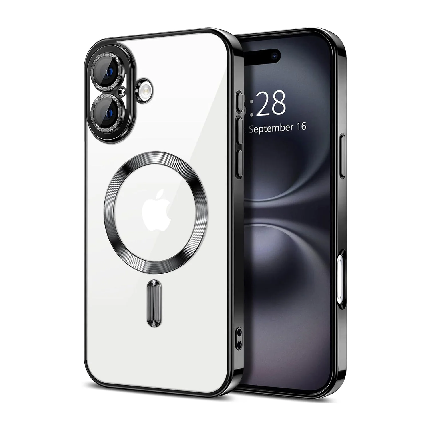 Vaku ® Apple iPhone 16 Plus Luxury Electroplated Magnetic Magsafe Camera Protection TPU Back Cover Case - Image 3