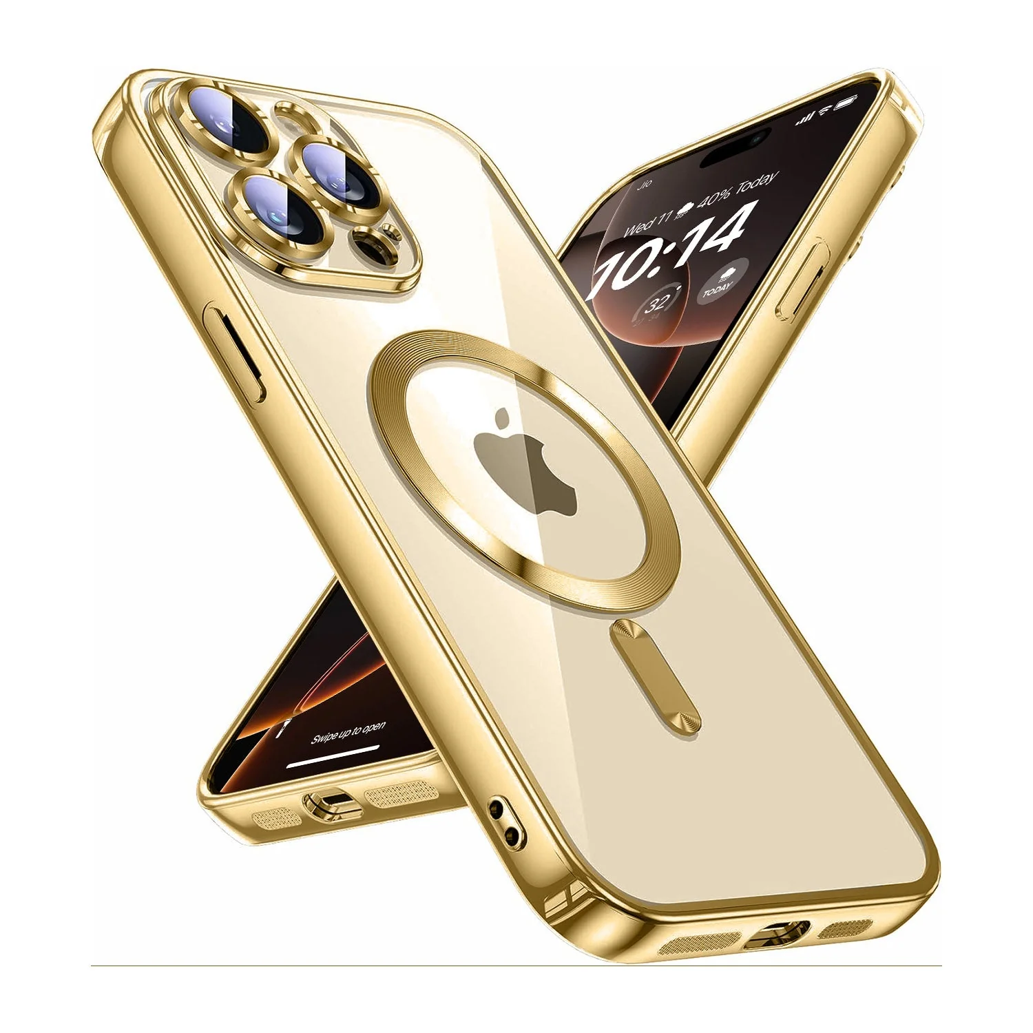 Vaku ® Apple iPhone 16 Pro Luxury Electroplated Magnetic Magsafe Camera Protection TPU Back Cover Case - Image 4