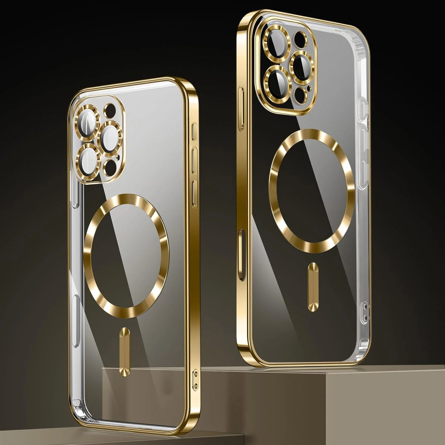 Vaku ® Apple iPhone 16 Pro Luxury Electroplated Magnetic Magsafe Camera Protection TPU Back Cover Case - Image 5